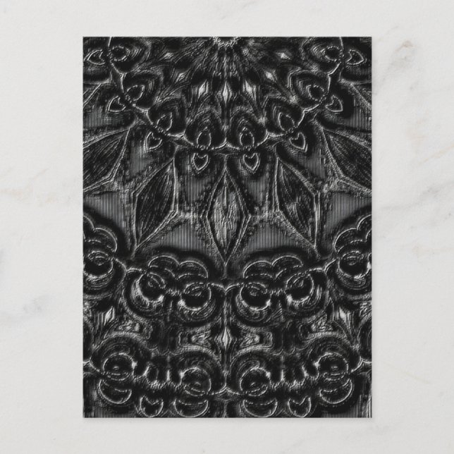 Charcoal Mandala  Postcard (Front)