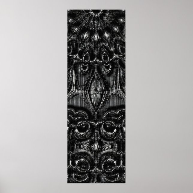 Charcoal Mandala  Poster (Front)