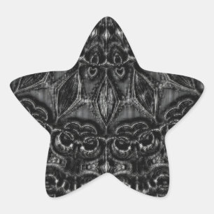 Charcoal Mandala Star Sticker