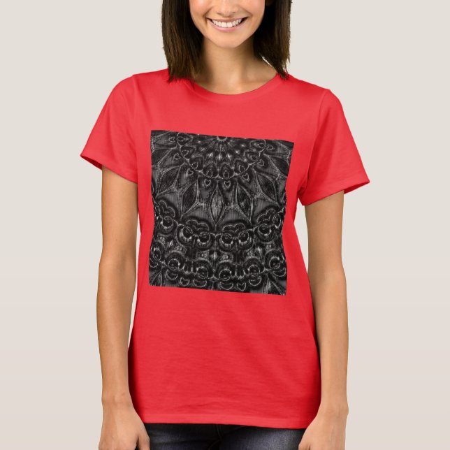 Charcoal Mandala  T-Shirt (Front)