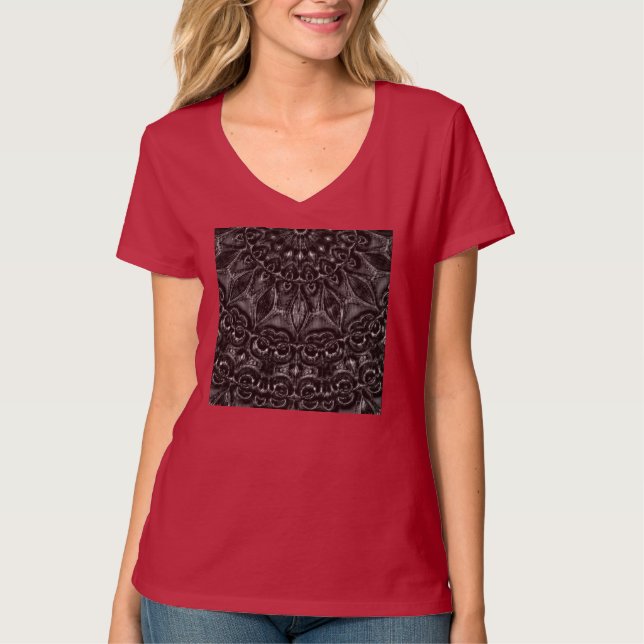 Charcoal Mandala  T-Shirt (Front)