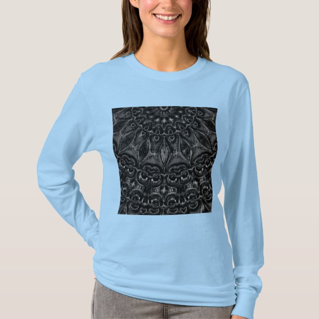 Charcoal Mandala  T-Shirt (Front)