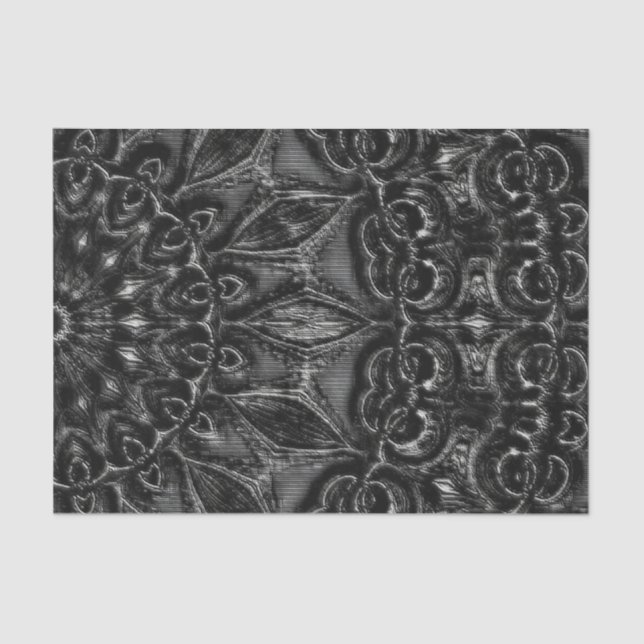 Charcoal Mandala  Tissue Paper (Front)
