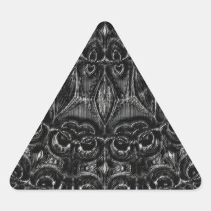 Charcoal Mandala   Triangle Sticker