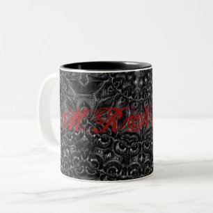 Charcoal Mandala Two-Tone Coffee Mug