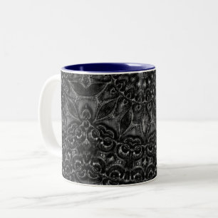 Charcoal Mandala Two-Tone Coffee Mug