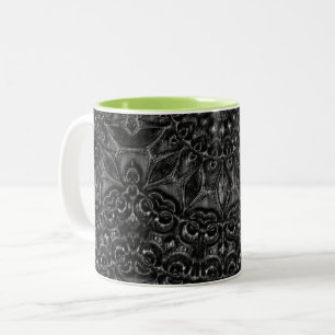 Charcoal Mandala   Two-Tone Coffee Mug