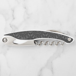 Charcoal Mandala Waiter's Corkscrew