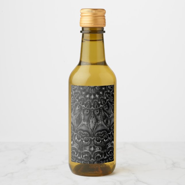 Charcoal Mandala   Wine Label (Front)