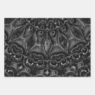 Charcoal Mandala  Wrapping Paper Sheets