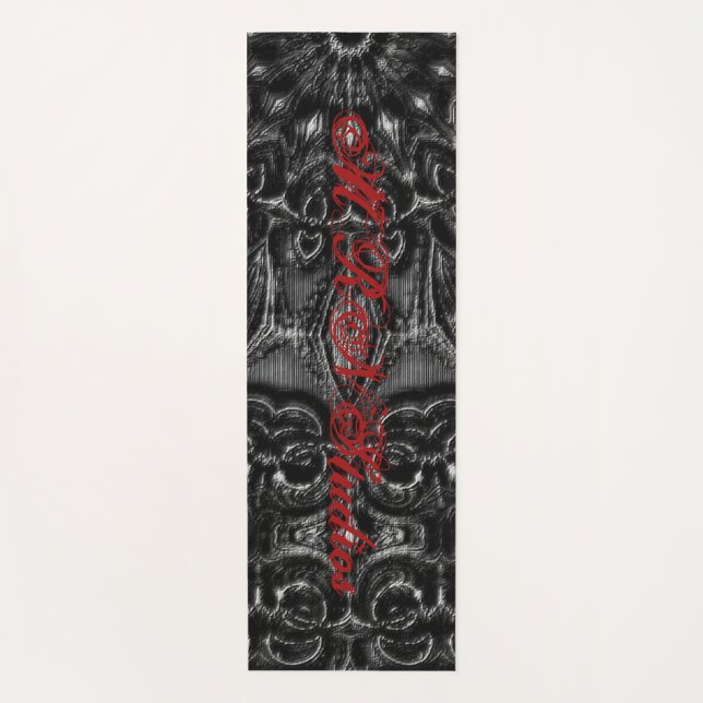 Charcoal Mandala  Yoga Mat (Front)