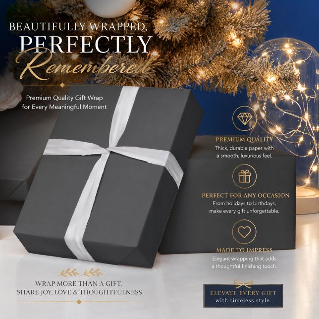Charcoal Minimalist Wrapping Paper (Creator Uploaded)