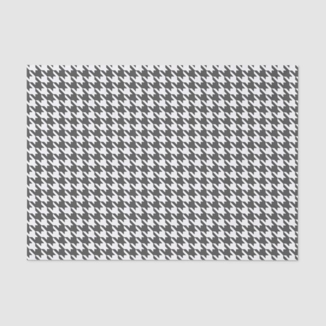 Charcoal Modern Houndstooth at Emporiomoffa Tissue Paper (Front)