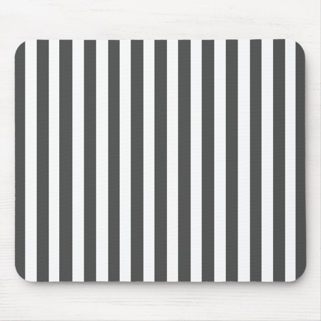 Charcoal Modern Stripe Mouse Mat (Front)
