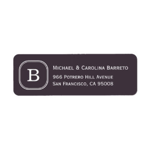 Charcoal Monogram Labels