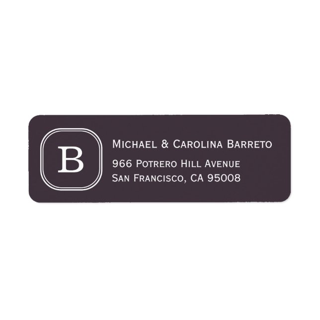 Charcoal Monogram Labels (Front)