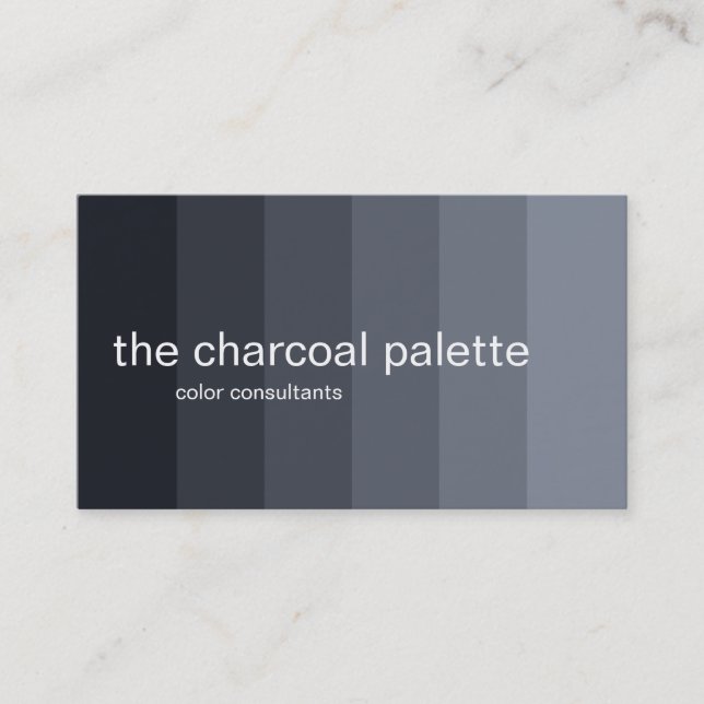 Charcoal Ombre Panels Business Card (Front)