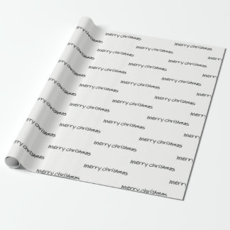 Charcoal Pencil Merry Christmas Wrapping Paper