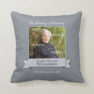 Charcoal Pinstripe Memorial American MoJo Pillow