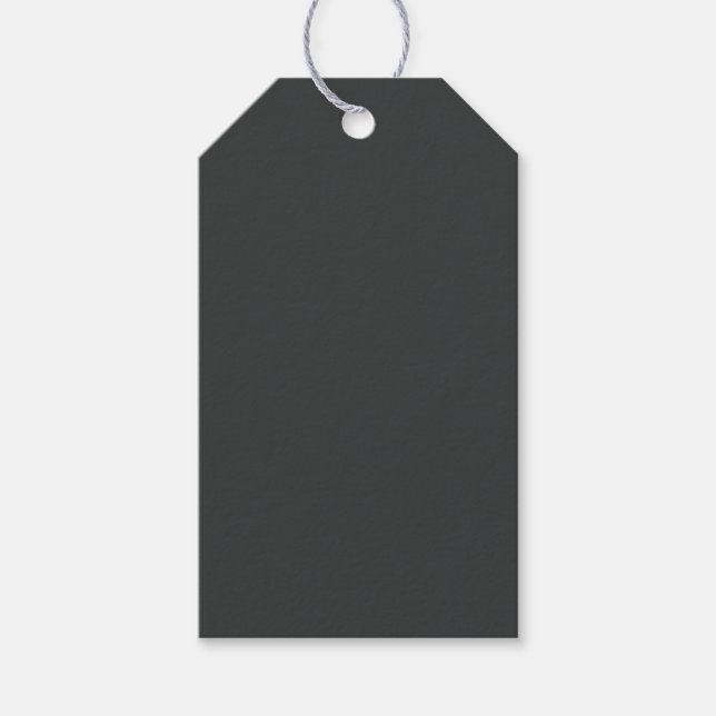 Charcoal (solid colour)  gift tags (Front)
