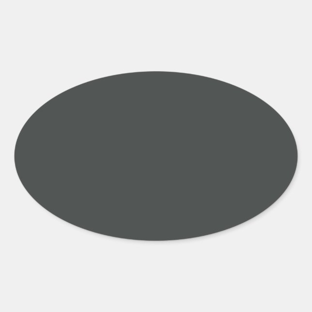 Charcoal (solid colour)  oval sticker (Front)
