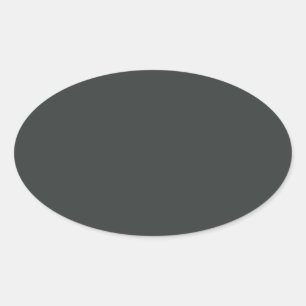 Charcoal (solid colour)  oval sticker
