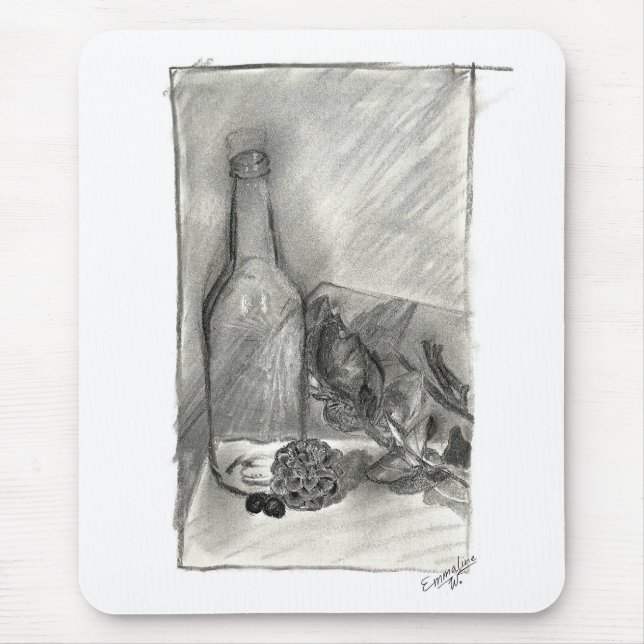 Charcoal Still Life Mouse Pad (Front)