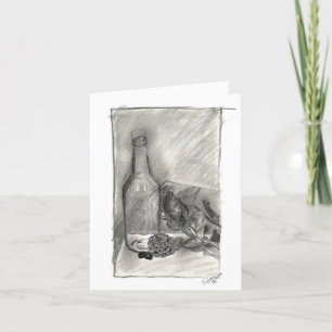 Charcoal Still Life Personalised Card