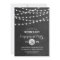 Charcoal String Lights Engagement Party Invitation