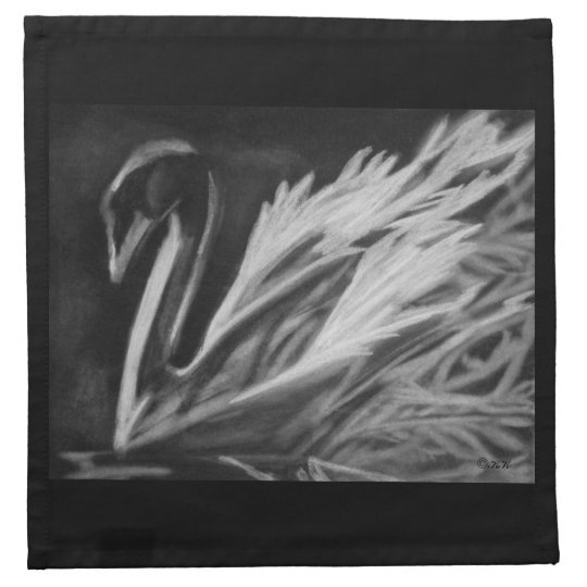 Charcoal Swan Napkin
