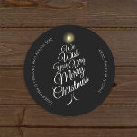Charcoal Very Merry Christmas Tree Envelope Seals<br><div class="desc">This Charcoal Very Merry Christmas Tree Envelope Seals design features a sophisticated dark grey backdrop with a blend of simple ivory lettering and classic calligraphy paired with a minimalist boho styling that strikes a perfect balance between clean modern subtlety and vintage elegance. Embellishing this all beautifully is a Christmas tree-shaped...</div>