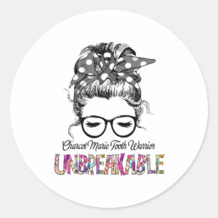 Charcot Marie Tooth Awareness Ribbon Support Gifts Classic Round Sticker