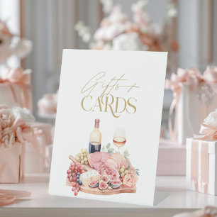 Charcuterie Board Bridal Shower Gifts & Cards Pedestal Sign