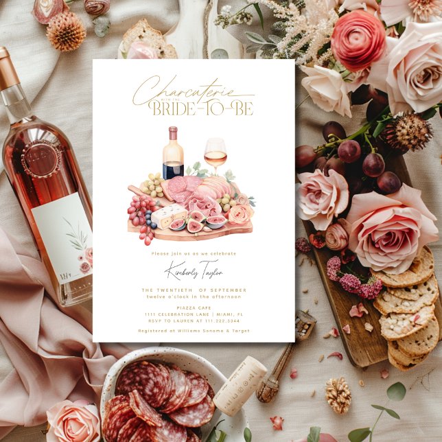 Charcuterie Board Bridal Shower Invitation (Charcuterie Board Bridal Shower Invitation)