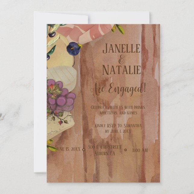 Charcuterie Board Engagement Party Invitation (Front)