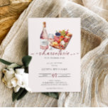 Charcuterie Board & Wine Bridal Shower Invitation<br><div class="desc">Modern & fun charcuterie board and wine bridal shower invitation.</div>