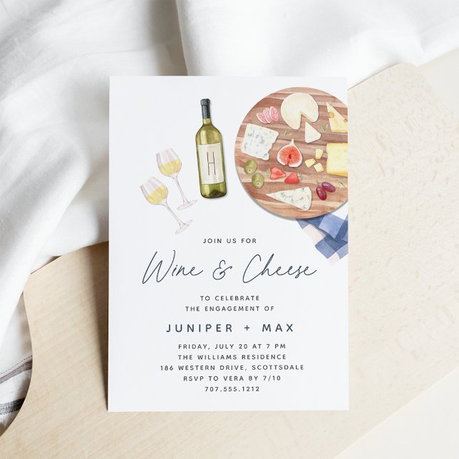 Charcuterie Board Wine & Cheese Engagement Party Invitation (Creator Uploaded)