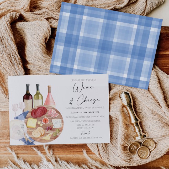 Charcuterie Board Wine & Cheese Housewarming Party Invitation (Creator Uploaded)
