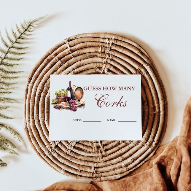 Charcuterie Board Wine  Guess How Many Corks Game  Enclosure Card (Creator Uploaded)