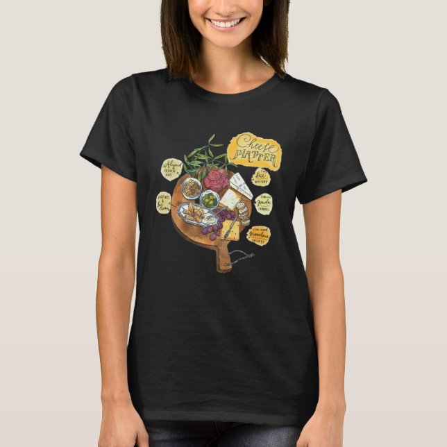 Charcuterie Cheese Board Hostess T-Shirt (Front)