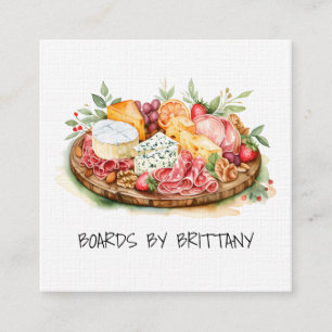 Charcuterie Cheese Meat Board Business Card