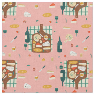 Charcuterie cheeseboard culinary gourmet foodie fabric