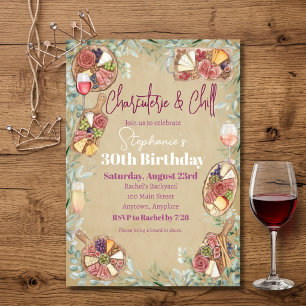 Charcuterie & Chill Birthday Party Invitation