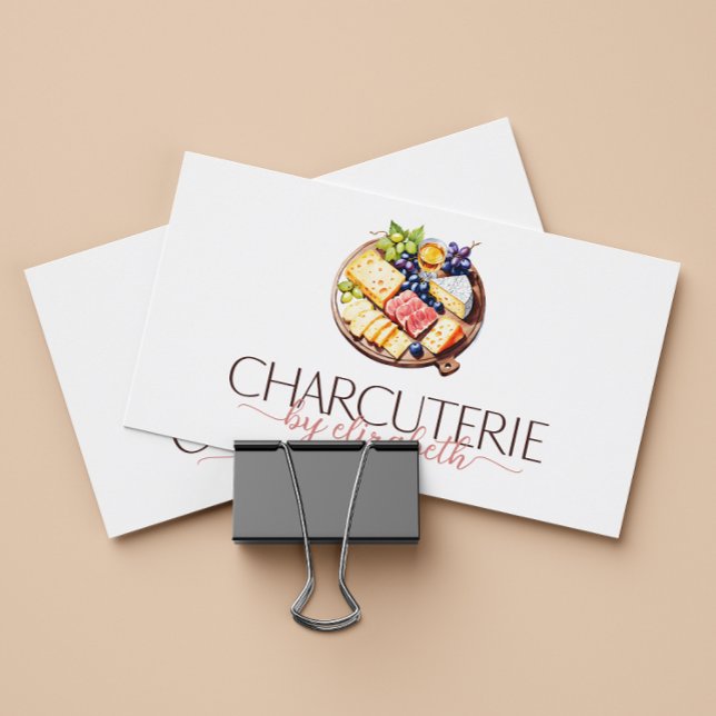Charcuterie Grazing Board Modern Business Card (Creator Uploaded)