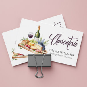 Charcuterie Grazing Board Watercolor Modern Business Card