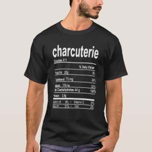 Charcuterie Nutrition Facts Funny Thanksgiving Chr T-Shirt