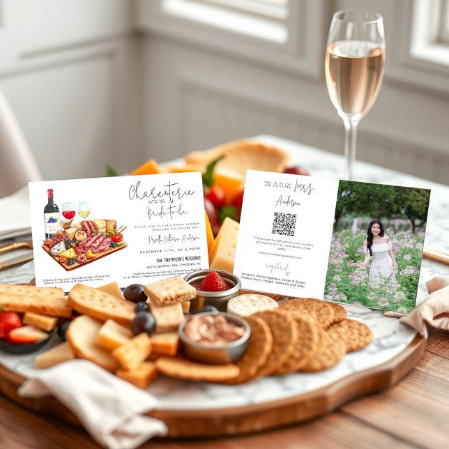 Charcuterie Party with the Bride QR Code Photo Invitation (Creator Uploaded)