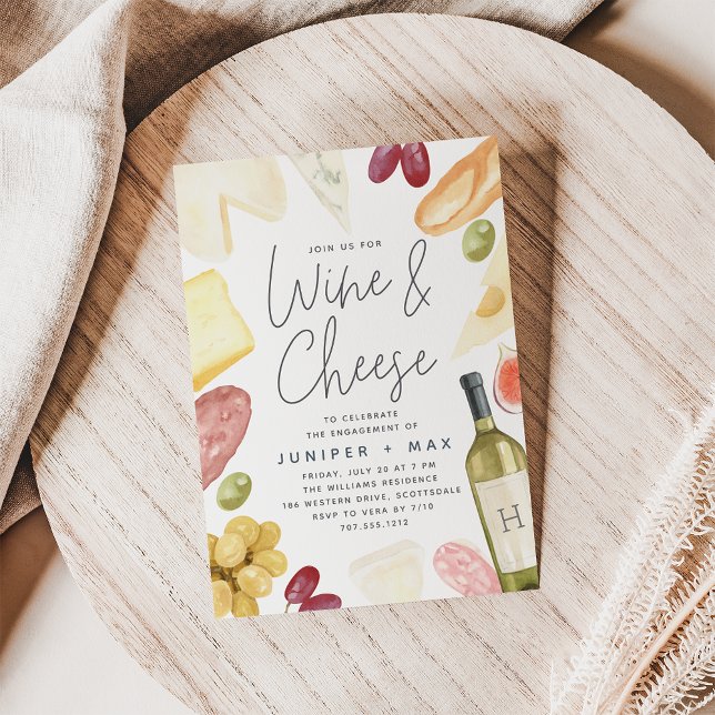 Charcuterie Wine & Cheese Engagement Party Invitation (Creator Uploaded)
