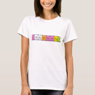 Chardonnay periodic table name shirt