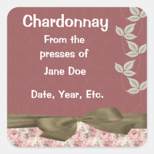 Chardonnay Rose Wine Labels